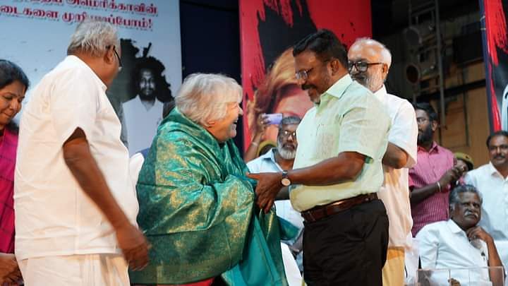 தொல். திருமாவளவன் எம்பியுடன் அலெய்டா குவேரா மார்ச்
