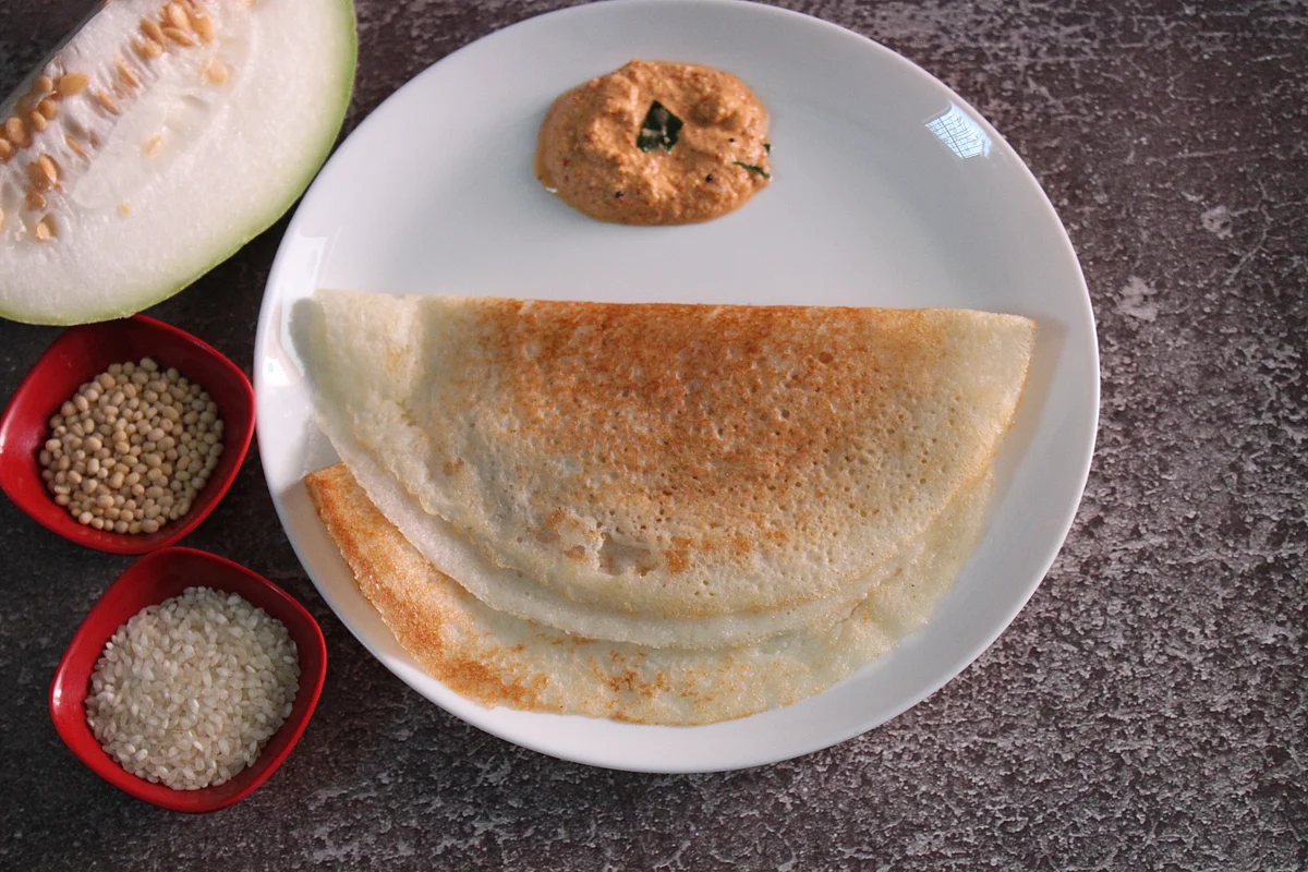 வெள்ளைப் பூசணிக்காய் தோசை ரெசிபி
