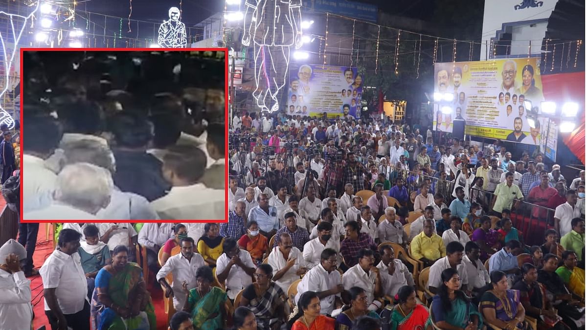 திமுக பொதுக்கூட்டத்தில் பெண் காவலரிடம் பாலியல் அத்துமீறல்