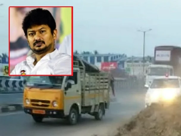 அமைச்சர் உதயநிதி கான்வாய்க்குக் குறுக்கே புகுந்த சரக்கு வாகனம்! - சேலத்தில் பரபரப்பு