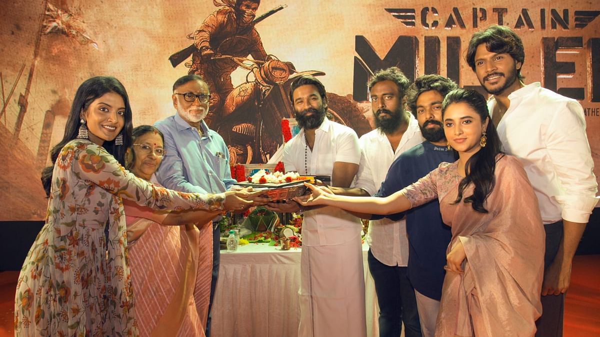 'கேப்டன் மில்லர்' பூஜையின் போது
