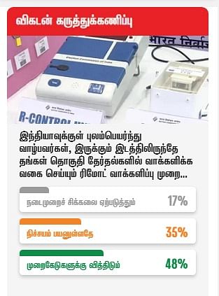 ரிமோட் வாக்களிப்பு முறை - விகடன் கருத்துக்கணிப்பு