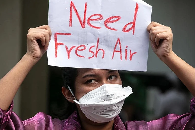 air pollution in Bangkok, Thailand.