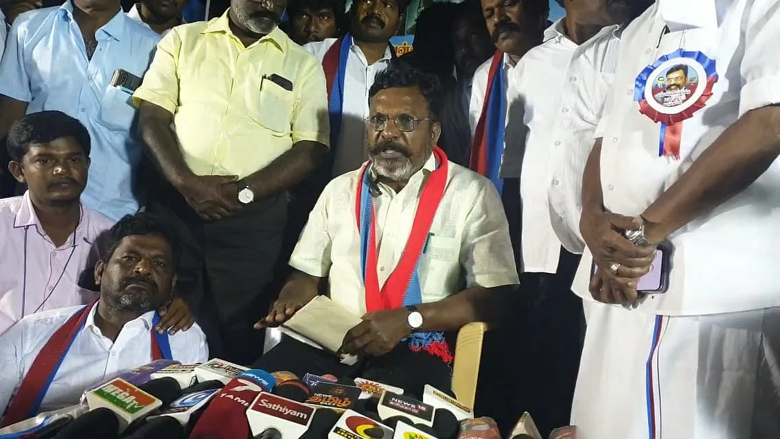 ``புதுக்கோட்டையை வன்கொடுமை பகுதியாக அறிவிக்க வேண்டும்!” - தொல்.திருமாவளவன்