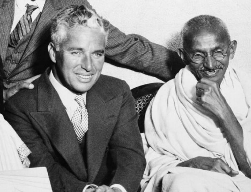 சாப்ளினுடன் காந்தி