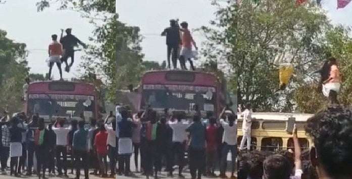 திண்டிவனம்: பொங்கல் கொண்டாட்டம்; அரசுப் பேருந்தின் மீதேறி குத்தாட்டம் போட்ட கல்லூரி மாணவர்கள்!