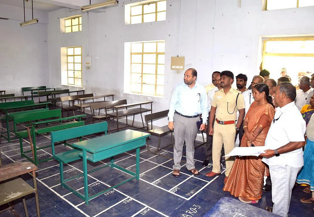 வாக்கு எண்ணிக்கை மையம் ஆய்வு