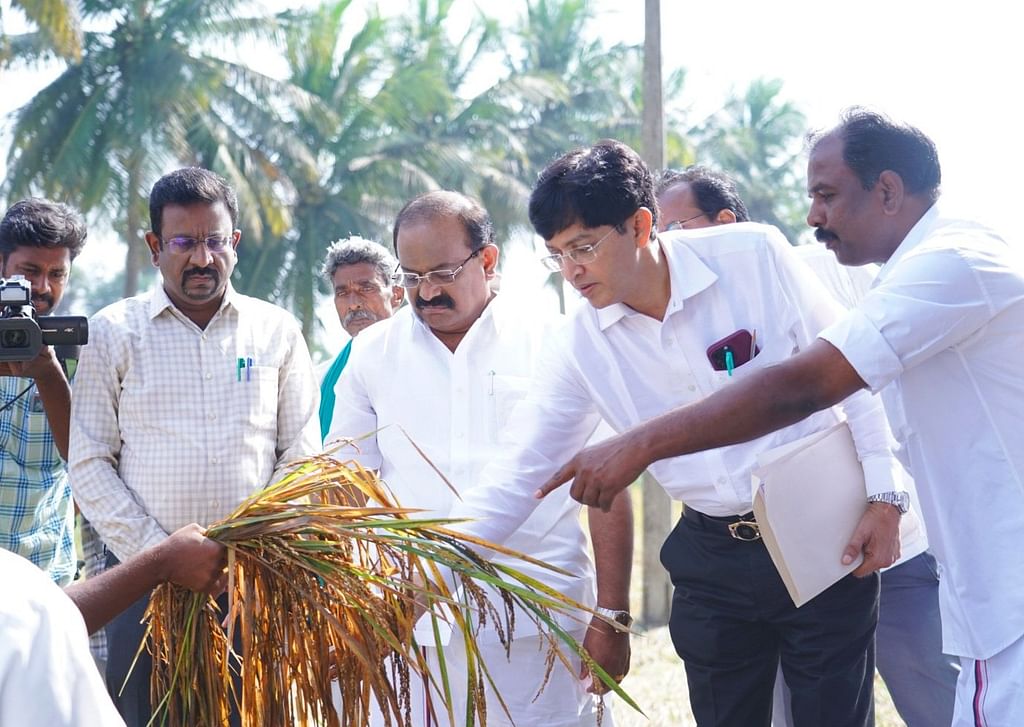 ஆய்வில் அமைச்சர் சக்கரபாணி