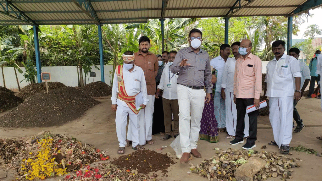 ஆட்சியர் தினேஷ் பொன்ராஜ் ஆலிவர் ஆய்வு | வளம் மீட்பு பூங்கா, வல்லம் பேரூராட்சி