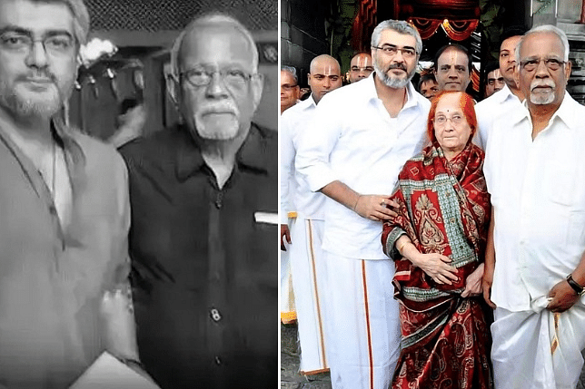அஜித் குமார் தன் தந்தையுடன்