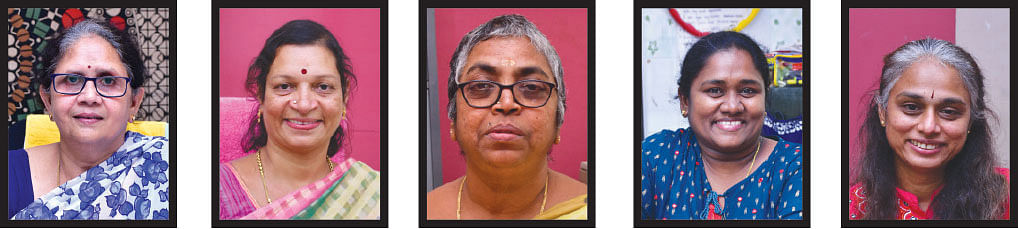 ஜெயஸ்ரீ, தேவி, புவனேஸ்வரி ராகவன், ஜெமிமா, இந்து சீனிவாசன்