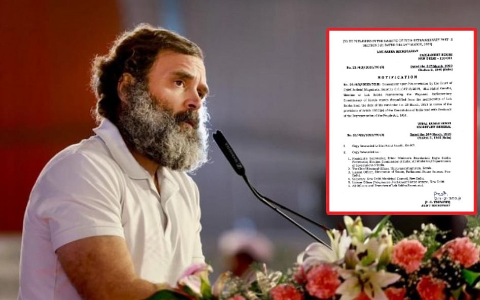 Rahul Gandhi : ``எம்.பி பதவியிலிருந்து நீக்கப்பட்டார் ராகுல் காந்தி!" - மக்களவைச் செயலகம் அறிவிப்பு