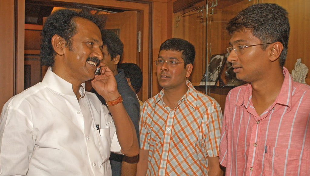 ஸ்டாலின், சபரீசன், உதயநிதி