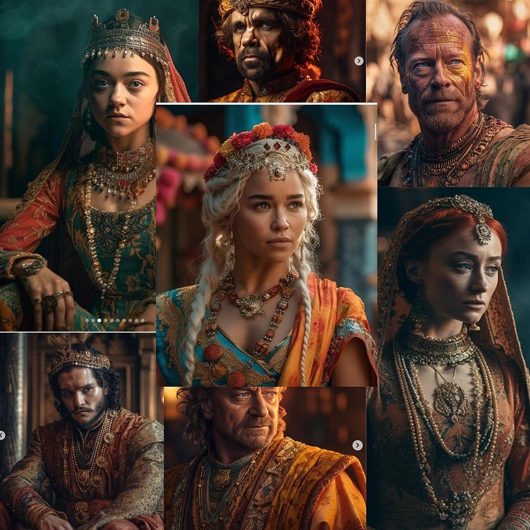 இந்திய உடையில் கேம் ஆஃப் த்ரோன்ஸ் கதாபாத்திரங்கள், வைரல் புகைப்படங்கள்! | #Visual Story