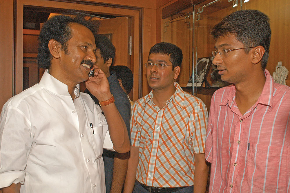 ஸ்டாலின், சபரீசன், உதயநிதி