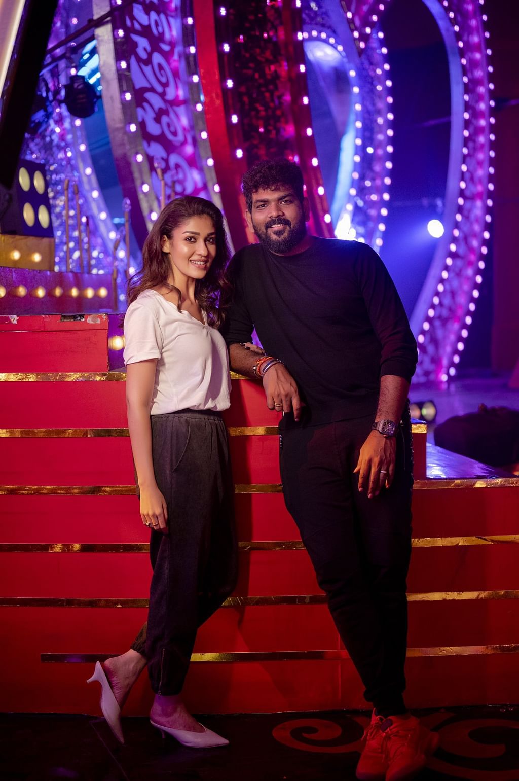 கணவருடன்..