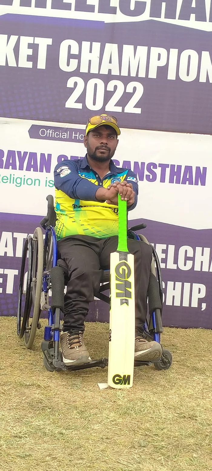 தமிழக மாற்றுத்திறனாளிகள் அணி துணை கேப்டன் முத்துசாமி