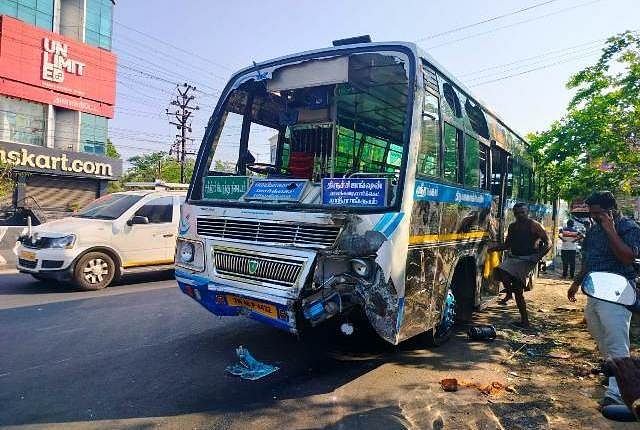 கட்டுப்பாட்டை இழந்த பேருந்து; உடல் நசுங்கி பலியான புது மாப்பிள்ளை - திருச்சியில் சோகம்