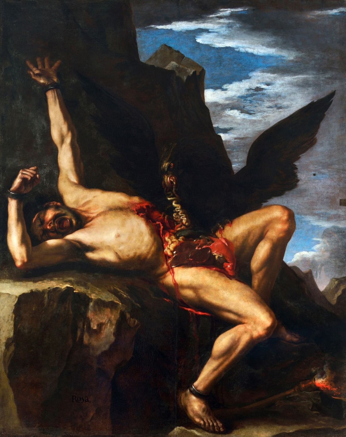 The Torture of Prometheus, painting by Salvator Rosa