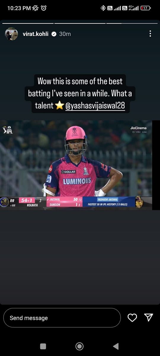Yashasvi Jaiswal: 6,6,4,4,2,4 `பார்த்தேன். வியந்தேன்...' யாஷஸ்வியைக் கொண்டாடும் கிரிக்கெட் உலகம்!