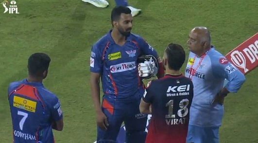 ஆட்டத்துக்குப் பிறகான உரையாடலில் ராகுல் மற்றும் கோலி