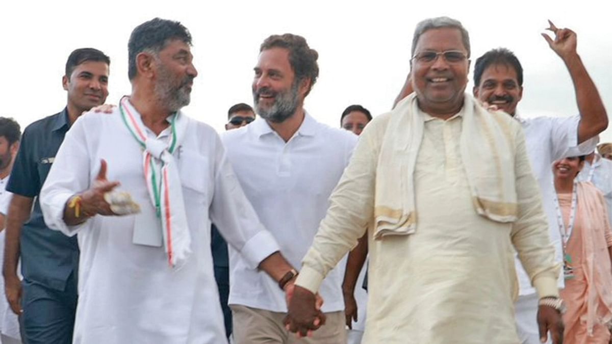 டி.கே.சிவக்குமார், ராகுல் காந்தி, சித்தராமையா