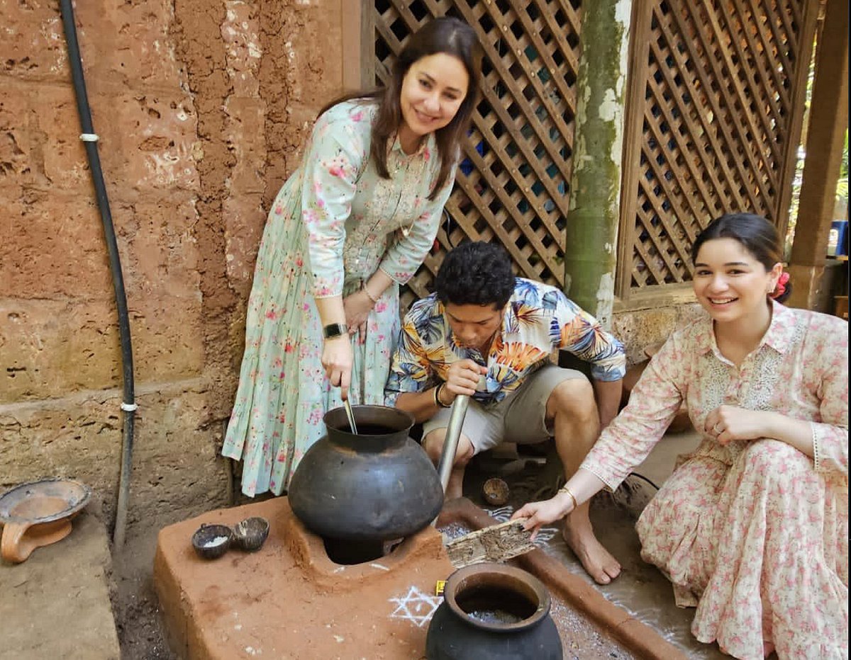 `அடுப்பு ஊதும் சச்சின்; மண் பானையில் சமைக்கும் அஞ்சலி’ - வைரலாகும் பிறந்தநாள் புகைப்படம்!