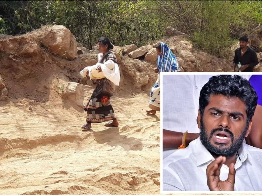 ``சாலை அமைக்க ஒதுக்கப்பட்ட நிதி என்னவானது; குழந்தை சாவுக்குத் தமிழக அரசே முழுப் பொறுப்பு’’- அண்ணாமலை