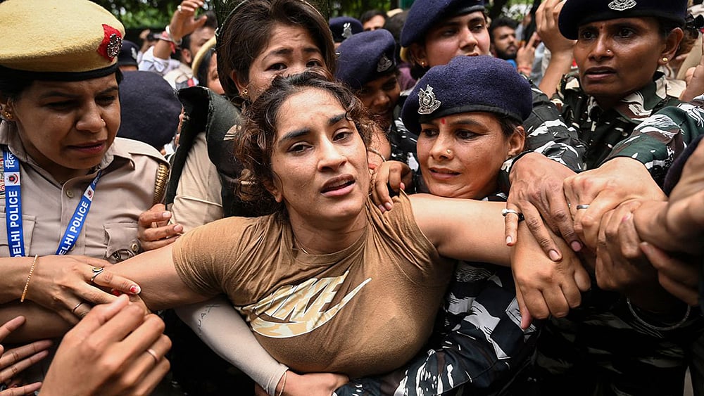 மல்யுத்த வீராங்கனைகள் போராட்டம்