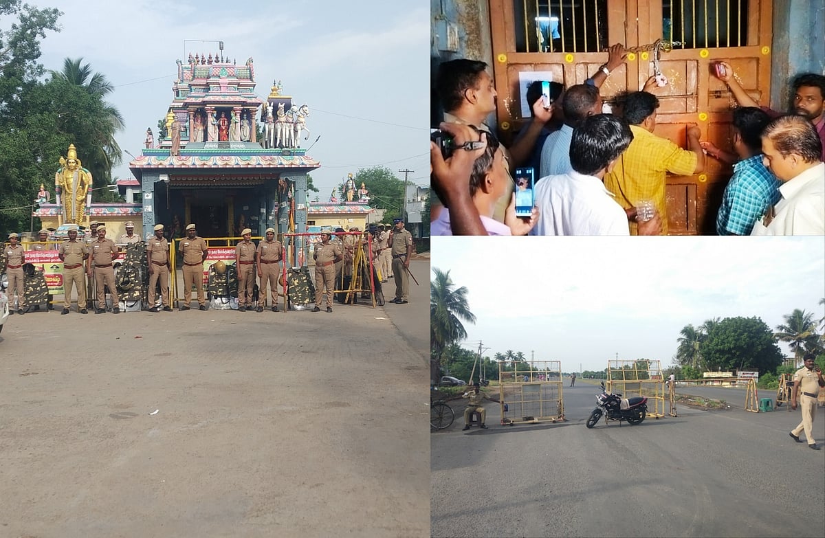 விழுப்புரம்: திரௌபதி அம்மன் கோயிலுக்கு சீல்...குவிக்கப்பட்ட போலீஸ்! - என்ன நடக்கிறது மேல்பாதியில்?!