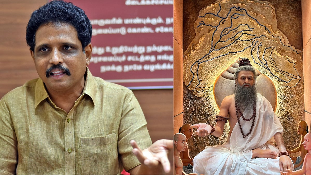 New Parliament : `எல்லாச் சுவர்களிலும் சனாதனமும், சம்ஸ்கிருதமும் மட்டுமே!' - சாடும் சு.வெங்கடேசன்