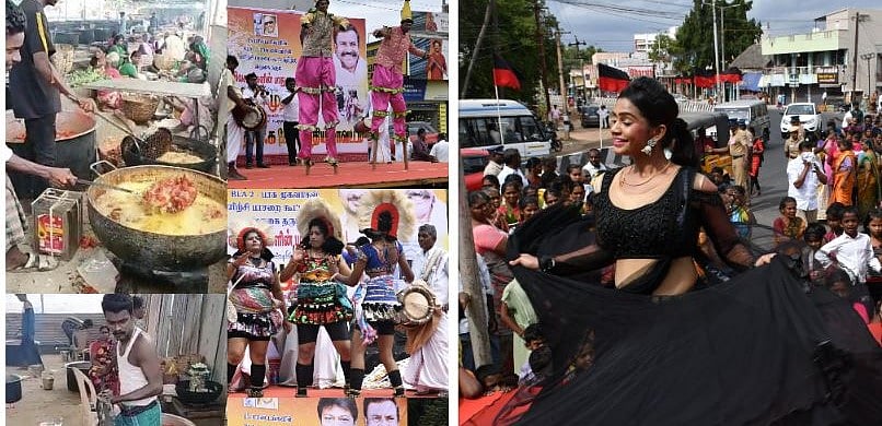 பிரமாண்ட பிரியாணி விருந்து, ஆடல், பாடல் என திணறிய திண்டுக்கல் சாலை - அதகளப்படுத்திய கே.என்.நேரு