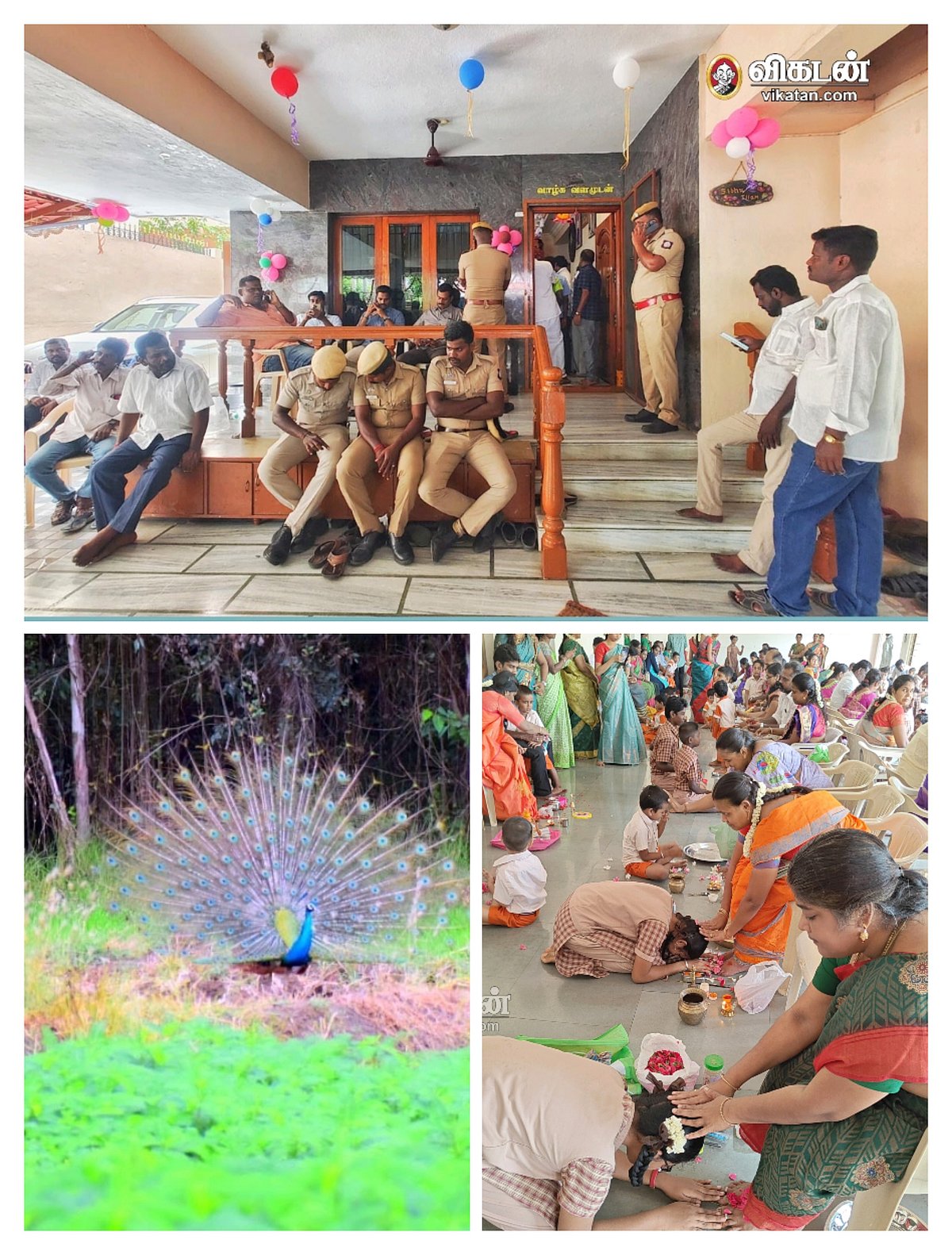 திமுக நிர்வாகி விழாவில் பெட்ரோல் குண்டு வீச்சு... பாத பூஜை செய்த மாணவிகள் | News in Photos