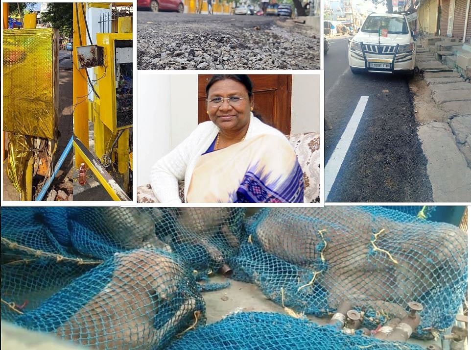 புதுச்சேரி: வலையில் நாய்கள் டு திரைசீலைச் சாலைகள்... ஜனாதிபதி வருகையும் குஜராத் மாடல் ஏற்பாடுகளும்!