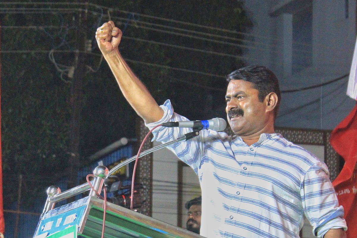 திருச்சி: ``சிவனின் பேரன் நான்; தமிழ் வாழ வேண்டும்,  ஆளவேண்டும்!” - சீமான் பேச்சு