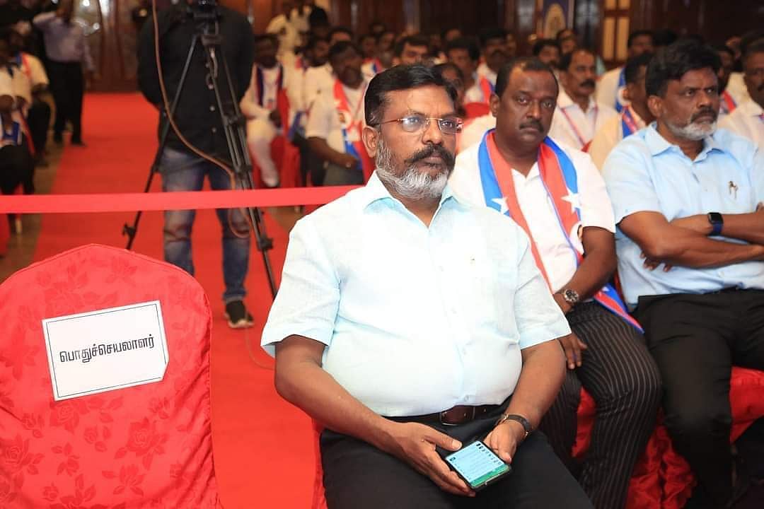 செல்போன் கட்டுப்பாடு... பவுன்சர்ஸ் குவிப்பு... ஸ்டார் ஹோட்டலில் நடைபெற்ற விசிக  மா.செ., கூட்டம்!