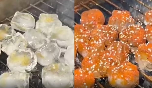 `சுடச்சுட' பரிமாறப்படும்  ஐஸ்கட்டிகள்... சீனாவில் டிரெண்ட் ஆன Grilled Ice Cubes!