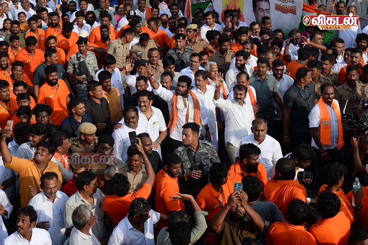 அண்ணாமலை யாத்திரையில் பாஜக நிர்வாகிகளிடையே மோதல்?- பாதியில் வெளியேறிய மாவட்டத் தலைவர்; பின்னணி என்ன?