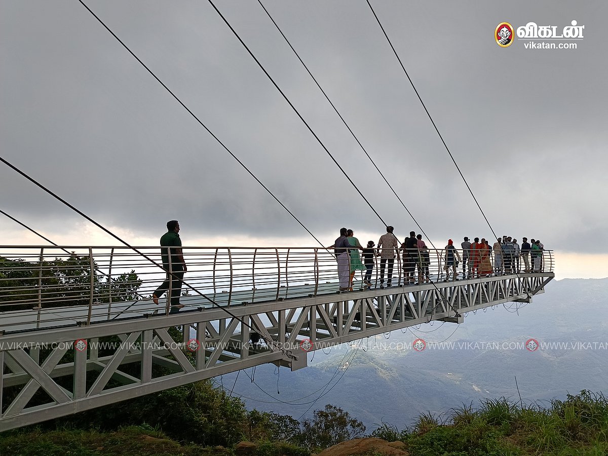 `மலை உச்சியில் வியக்கும் மக்கள்!' இந்தியாவிலேயே நீளமான கான்டிலீவர்  கண்ணாடி பாலம் | Photo Album