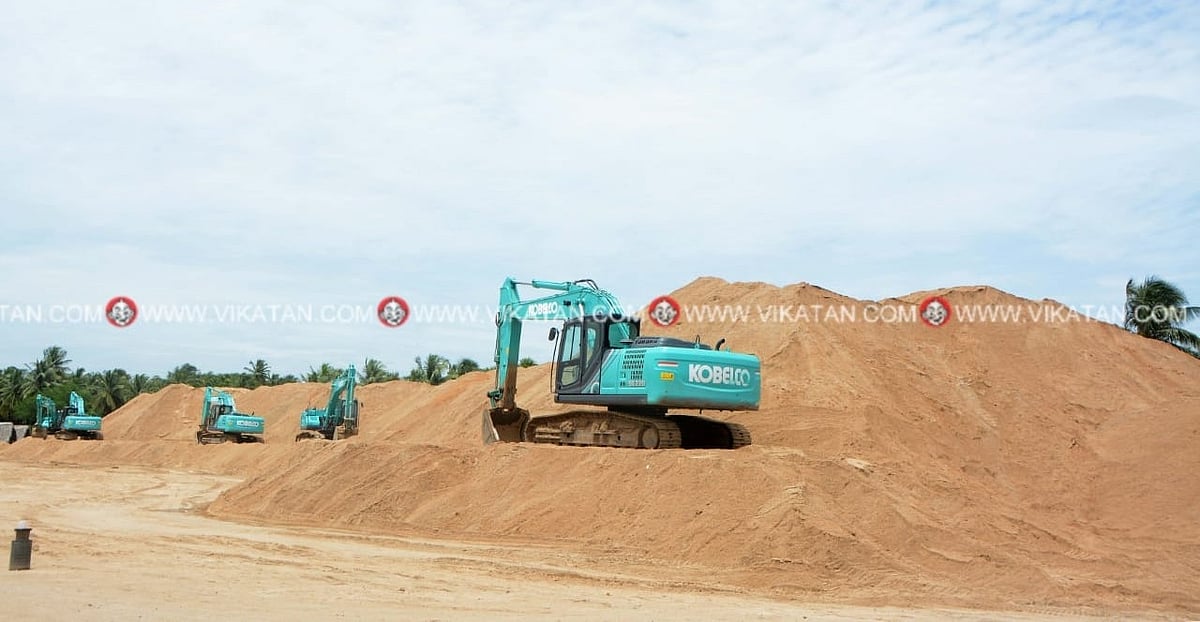 மணல் குவாரிகளில் அதிரடித்த அமலாக்கத்துறை ரெய்டு! -  புகைப்படத் தொகுப்பு