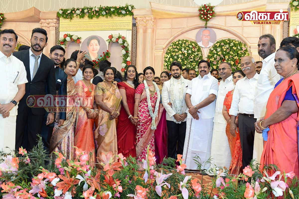 வாரிசுக்கு முக்கியத்துவம்; எங்கும் `எடப்பாடி’ ; 27 வகை உணவு! - வேலுமணி இல்ல திருமண வரவேற்பு ஹைலைட்ஸ்