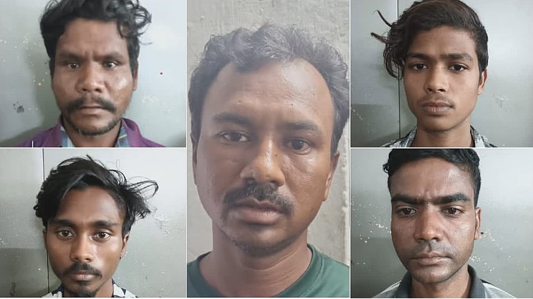 கைதுசெய்யப்பட்ட வடமாநிலத் தொழிலாளர்கள்