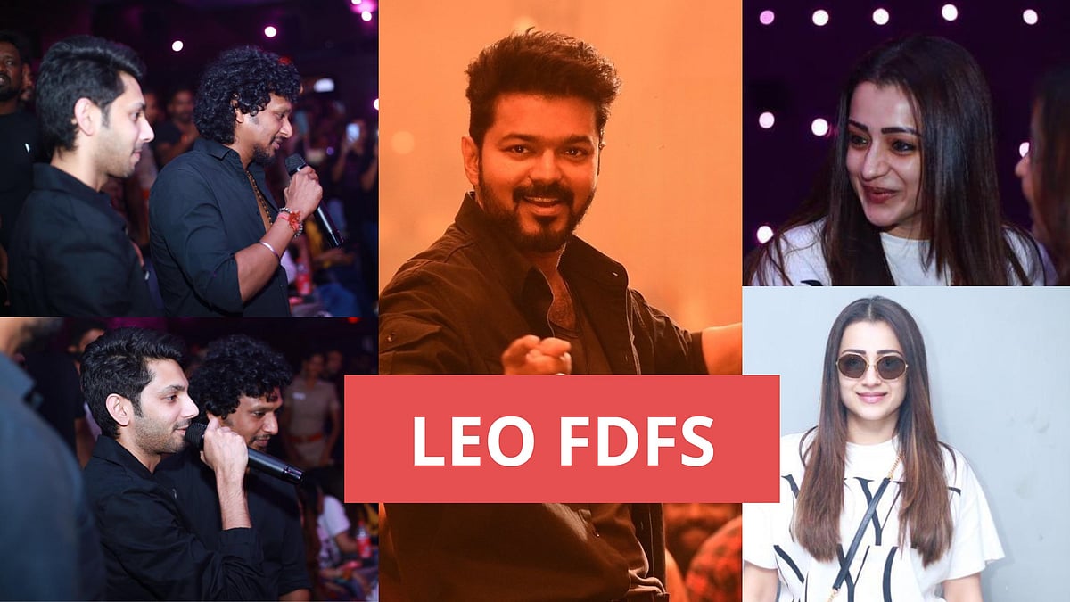 Leo FDFS: த்ரிஷா, கீர்த்தி சுரேஷ், லோகேஷ்,  லியோ படம் பார்த்த பிரபலங்கள் |Photo Album
