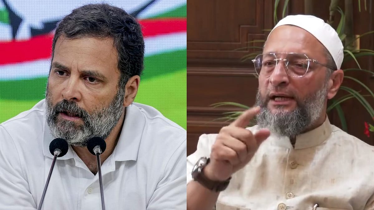 `ராகுலின் குற்றச்சாட்டுக்கு எனது பெயர், தாடி, தொப்பி... இதுவெல்லாம்தான் காரணம்!’ - சாடிய ஒவைசி