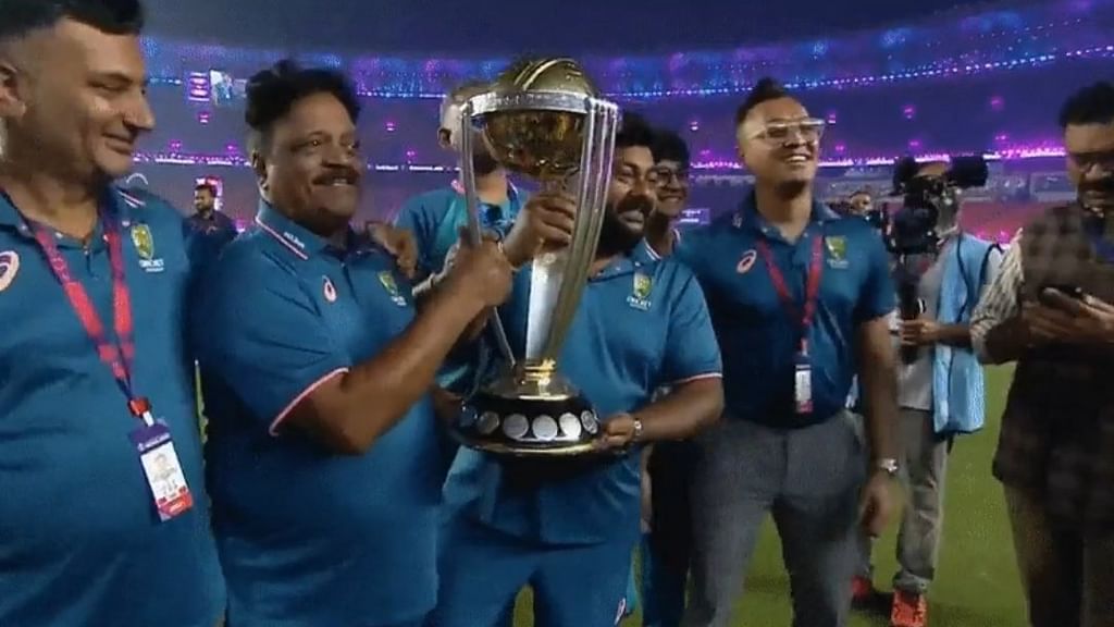 Team assistants with the World Cup