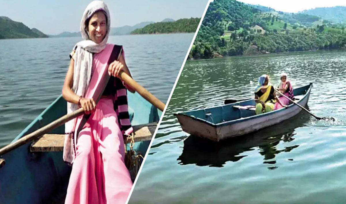 பழங்குடி குழந்தைகள், கர்ப்பிணிகளுக்காக தினமும் 18 கி.மீ படகை ஓட்டிச் செல்லும்பெண்! 