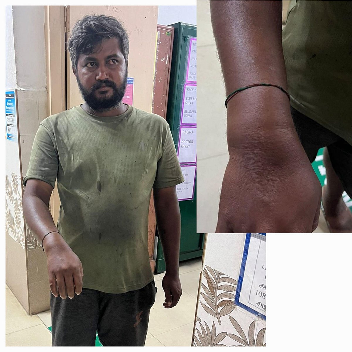 தாக்குதலுக்குள்ளான பணியாளர்