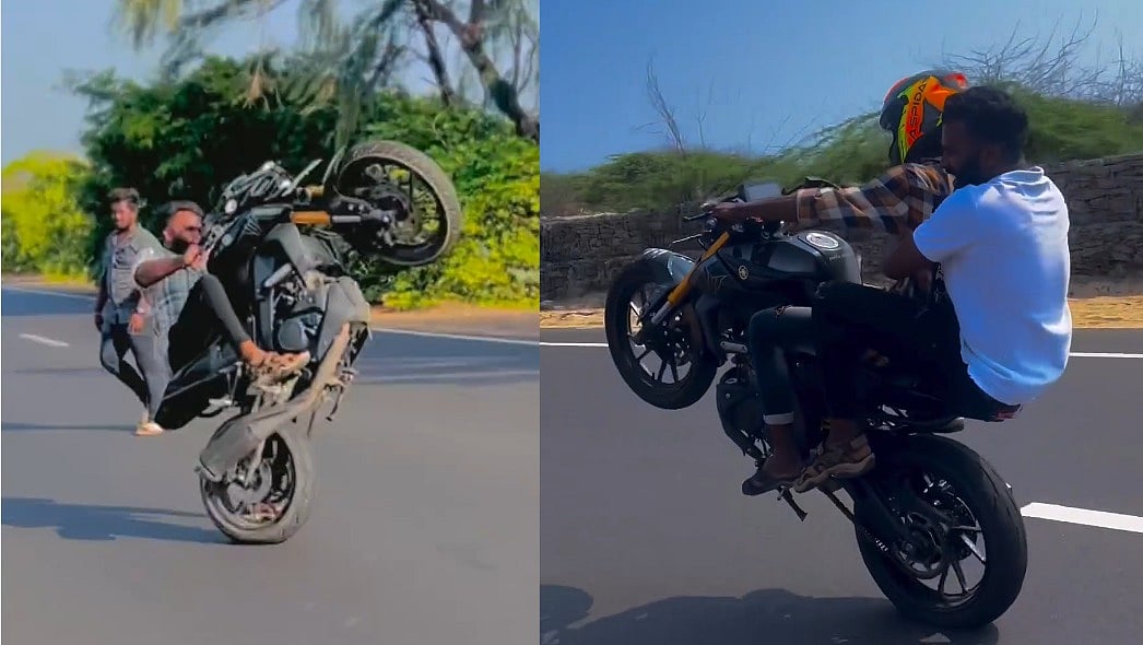 தனுஷ்கோடி: தேசிய நெடுஞ்சாலையில் பைக் ஸ்டன்ட்; இளைஞர்கள் அட்டகாசம்... சுற்றுலாப் பயணிகள் அச்சம்!