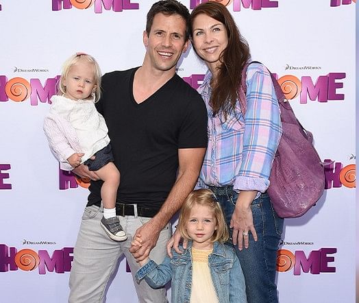 Christian Oliver with his family