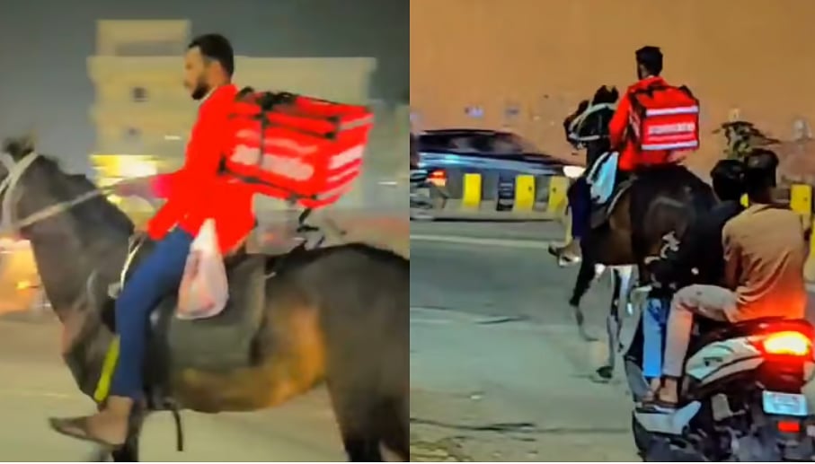 `உணவு டெலிவரி செய்ய குதிரையில் சென்ற ஸொமேட்டோ ஊழியர்...' பெட்ரோல் தட்டுப்பாட்டின் எதிரொலி!